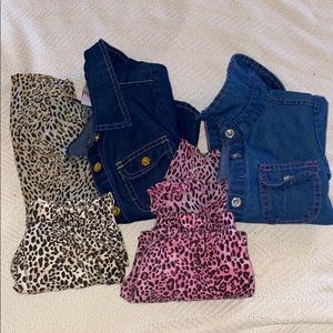 2 Toddler Leopard Print blouse and leggings, 2t